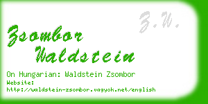 zsombor waldstein business card